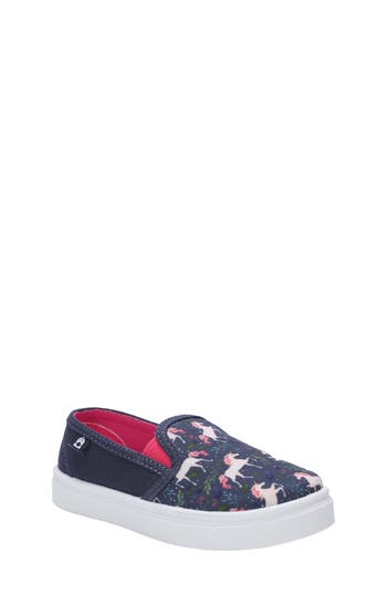 Oomphies Kids' Madison Slip-on Sneaker In Navy/multi