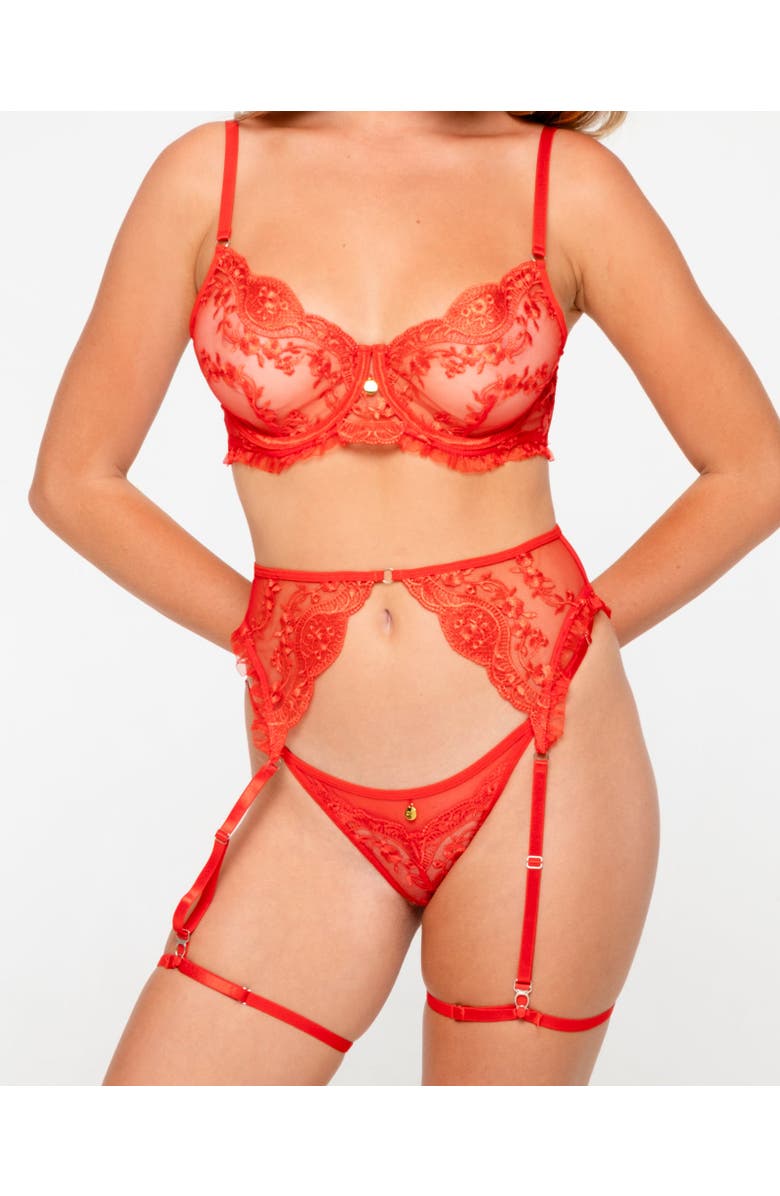 One Empire Katya Lingerie Set, Alternate, color, Red