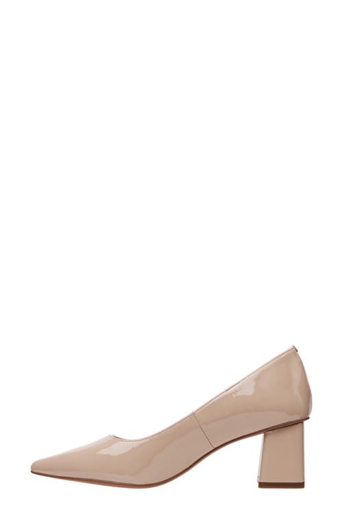 Linea Paolo Bilson Pointed Toe Pump In Nude Patent
