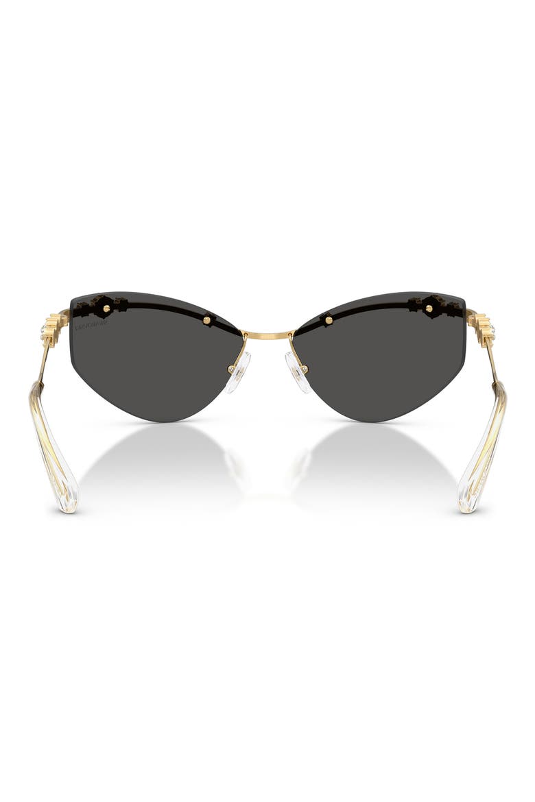 61mm Irregular Sunglasses, Alternate, color, GOLD / DARK GREY