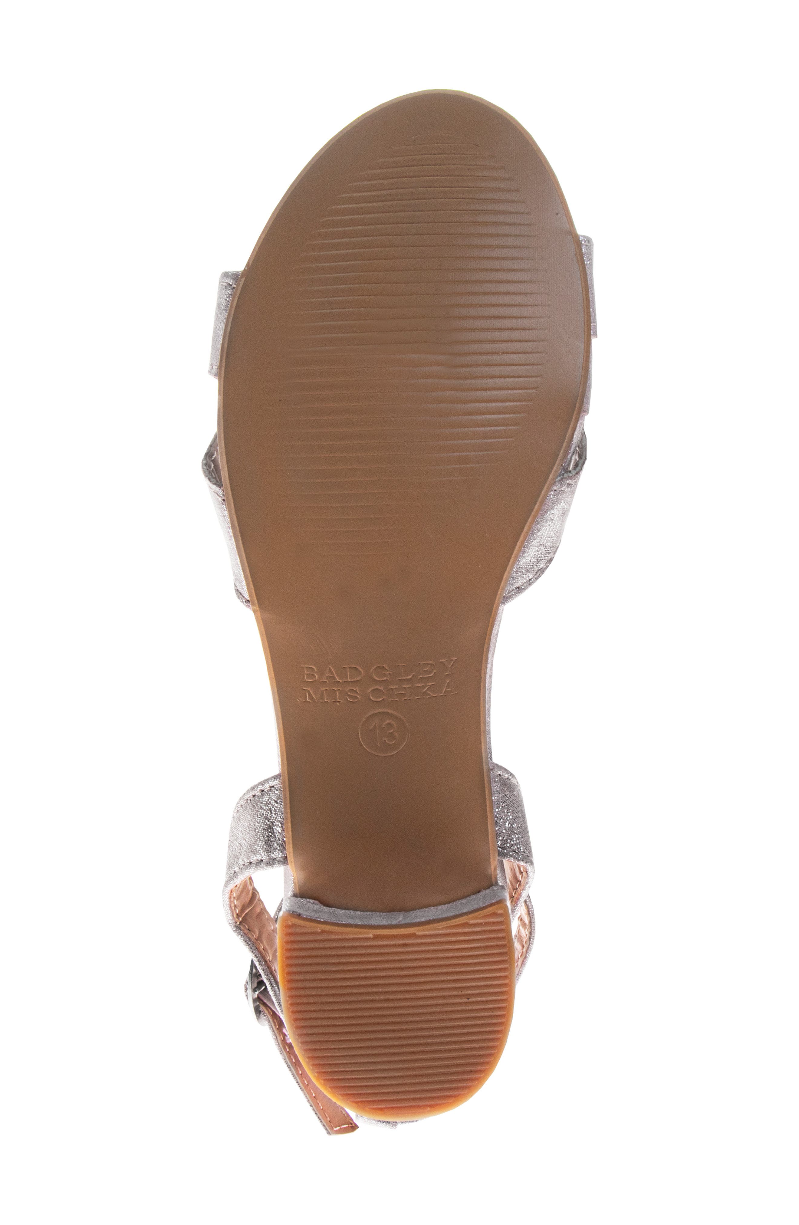 Badgley Mischka Collection Kids' Ankle Strap Sandal, Alternate, color, 