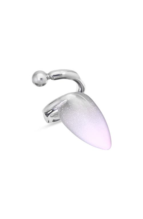 Shop Justine Clenquet Sam Nail Ring In Gradient Pink