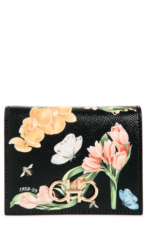 Gancini Leather Compact Wallet