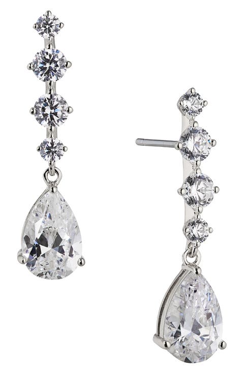 Cubic Zirconia Drop Earrings