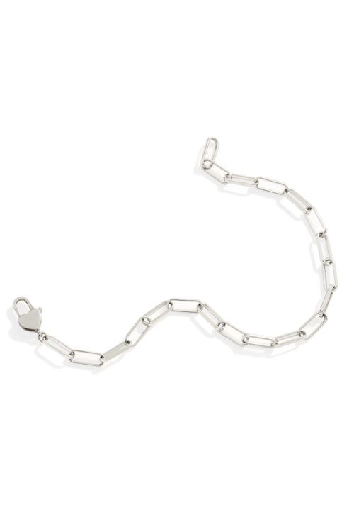 Mint & Lily Heart Padlock Bracelet In Silver