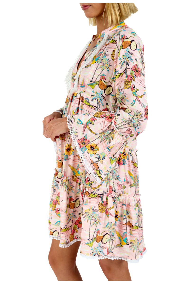 Kenny Flowers The Margaritaville Wastin' Away Again Tunic Dress, Alternate, color, Pink