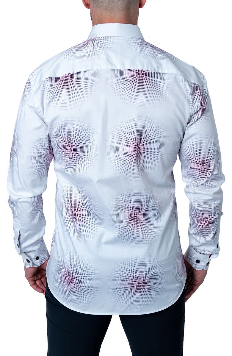 Maceoo Fibonacci Radius Regular Fit Cotton Button-Up Shirt, Alternate, color,