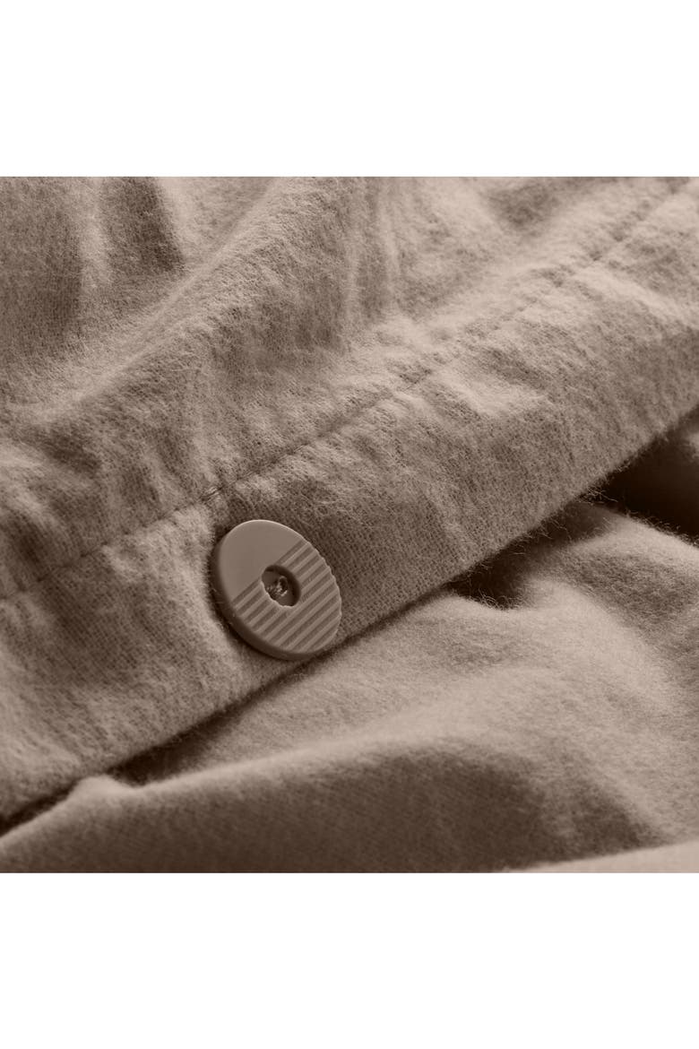 100% Cotton Flannel Duvet Cover & Sham Set, Alternate, color, Taupe