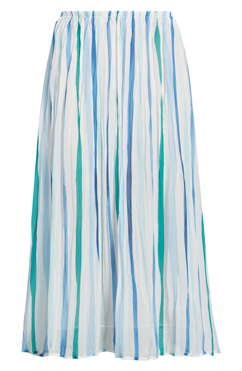 Cloth & Stone Pleated Midi Skirt, Alternate, color, Sea Glass Brush Stroke