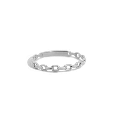 The Lovery Fine Jewelry Oval Link Ring In Silver