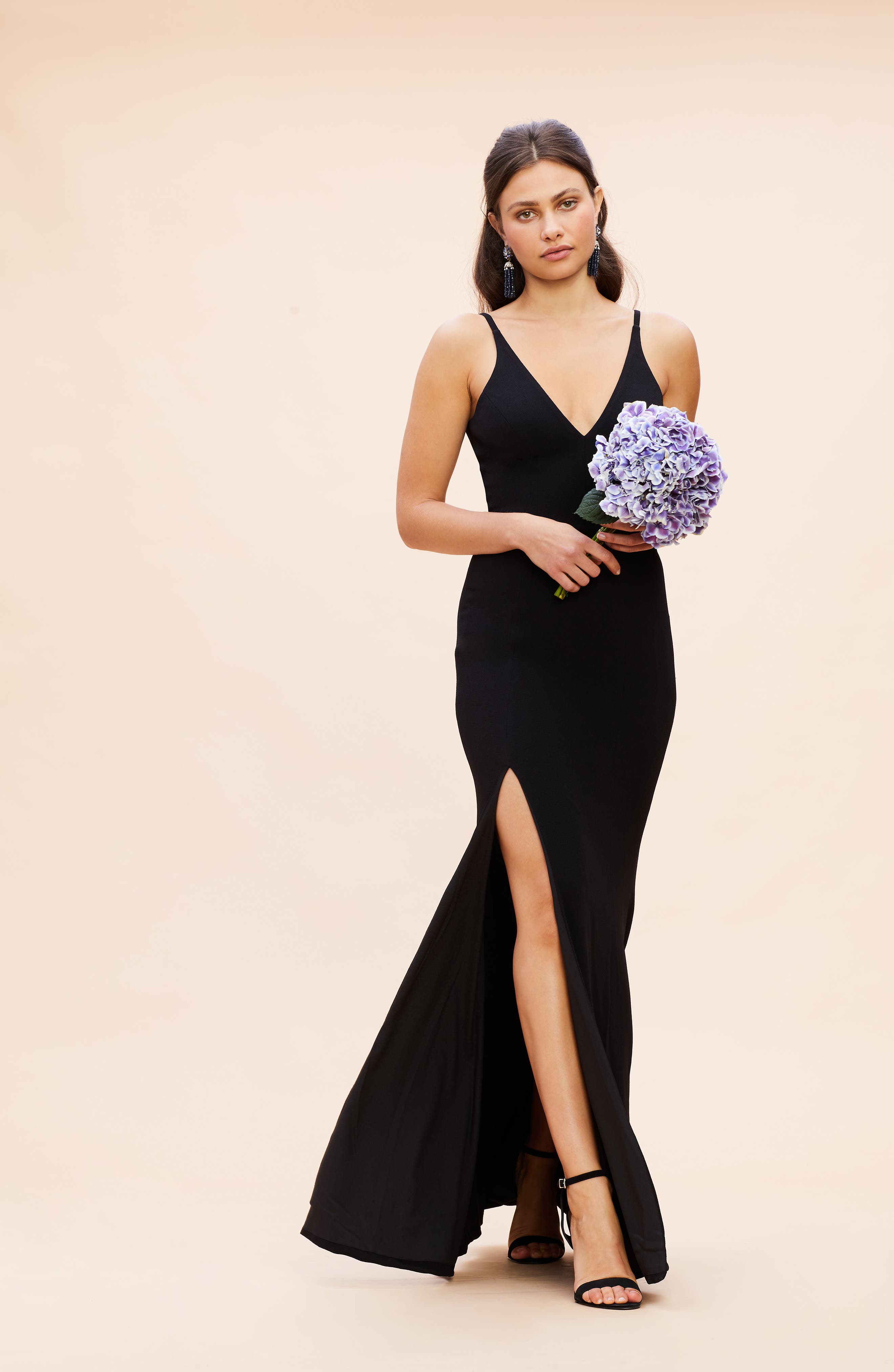 dress the population iris Iris Sequin Gown XL / DEEP EMERALD