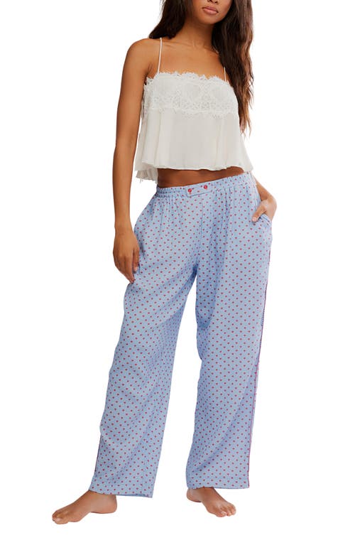 Free People Be Mine Heart Pyjama Pants In Blue