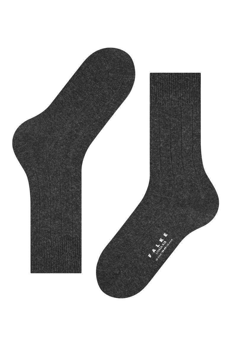 Lhasa Wool Blend Socks, Alternate, color, ANTHRACITE