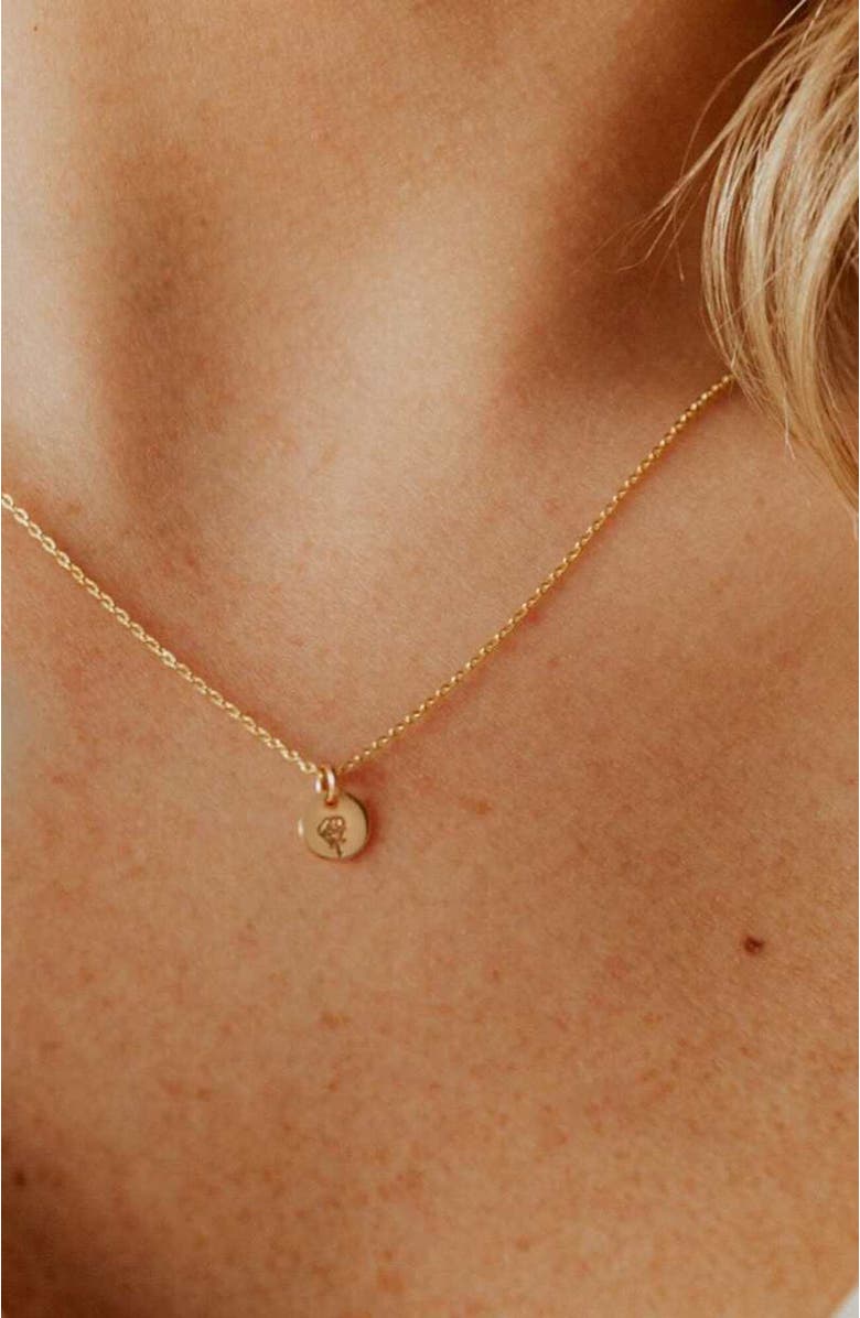 MADE BY MARY June Birth Flower Necklace, Alternate, color, Gold Filled