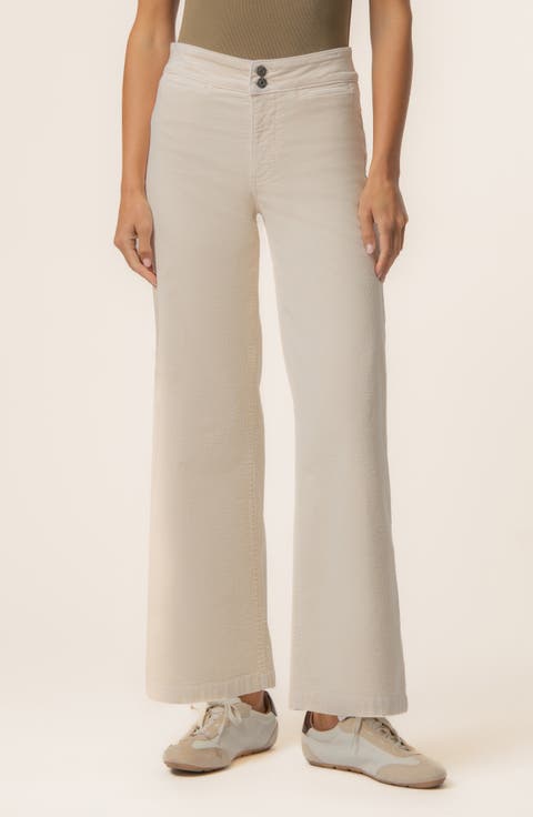 Meg Welt Pocket Wide Leg Corduroy Pants