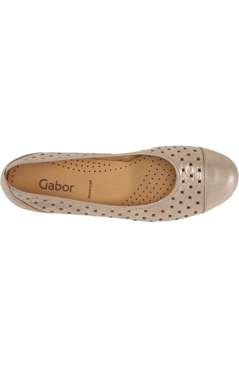 Gabor Perforated Ballet Flat, Alternate, color,