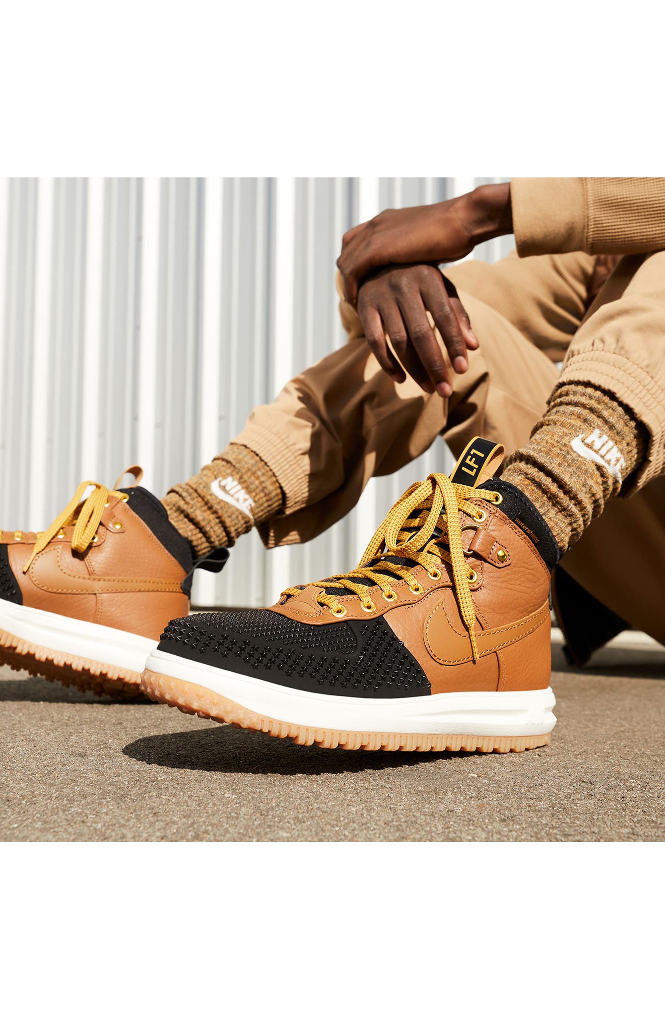 Nike Lunar Force 1 Duck Boot, Alternate, color, Ale Brown/ Ale Brown/ Black
