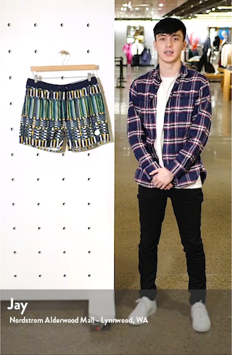 Geo Print Swim Trunks, sales video thumbnail