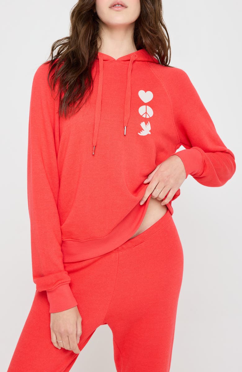 Spiritual Gangster Love Heart Harper Crop Hoodie, Alternate, color,