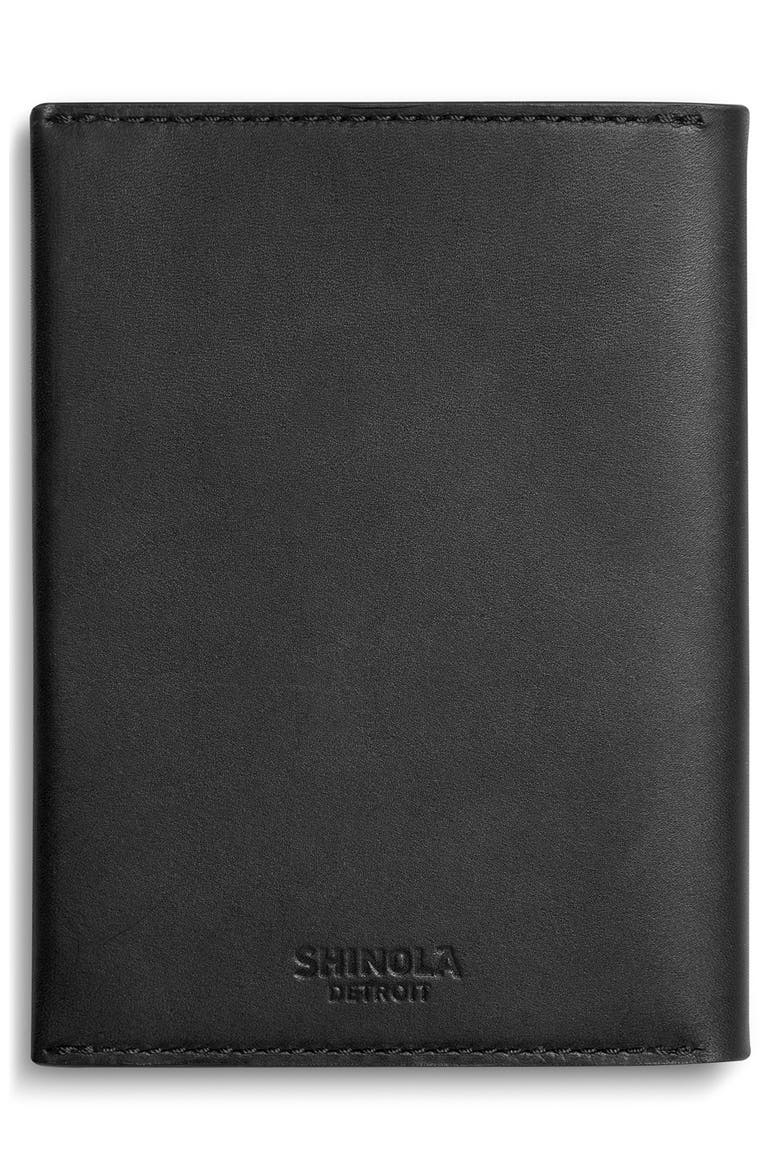 Leather Passport Holder, Alternate, color, BLACK