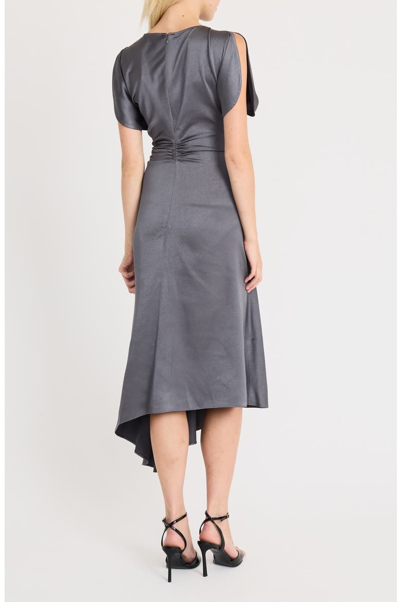 Short Sleeve Asymmetric Draped Midi Dress, Alternate, color, EIFFEL TOWER