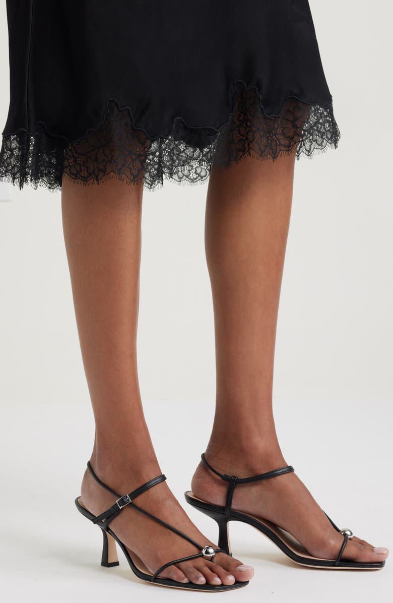 Nordstrom Lace Trim Bias Cut Midi Skirt, Alternate, color,