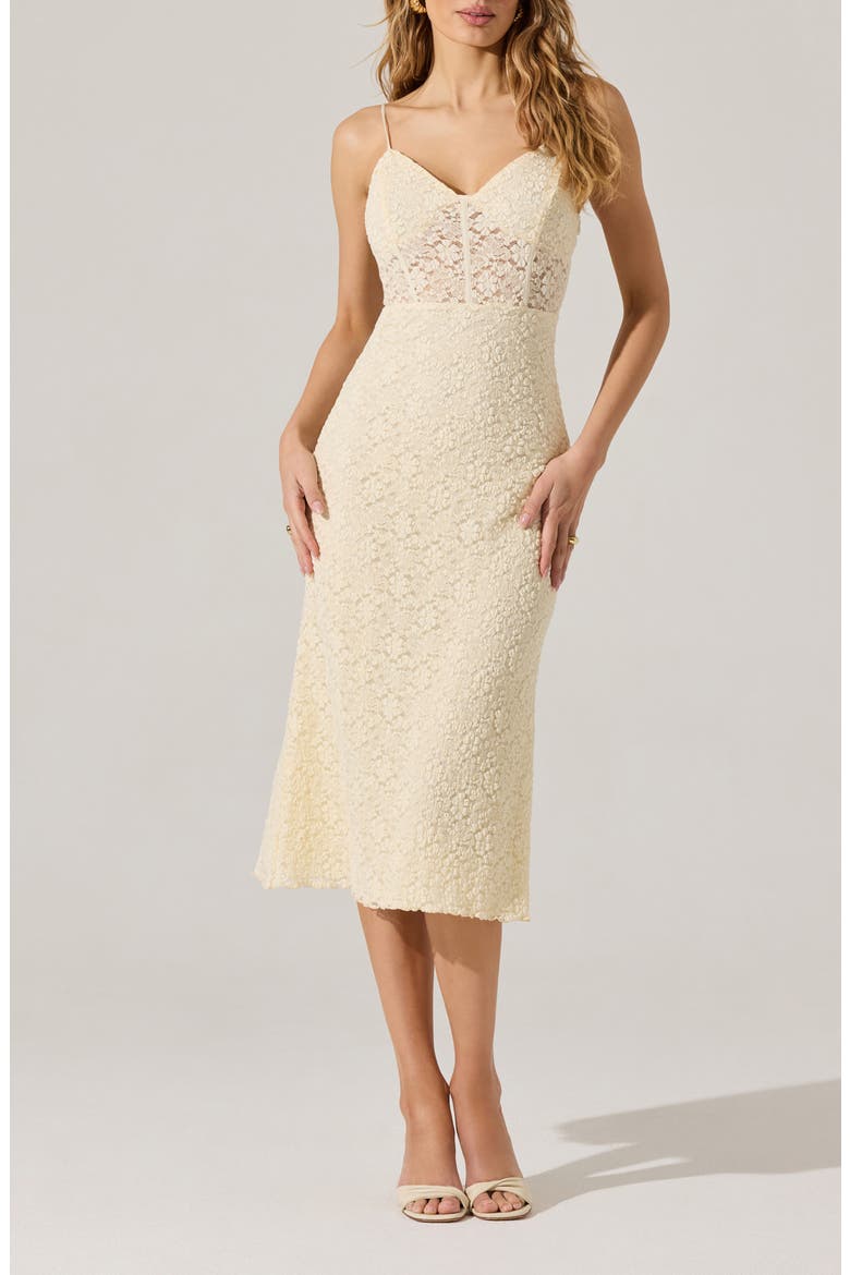 Floral Lace Knit Dress, Main, color, CREAM