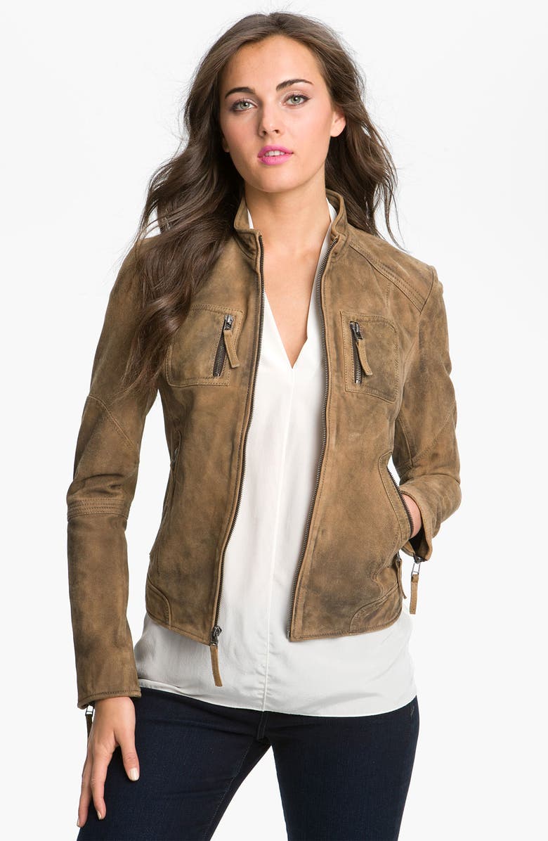 Buffalo by David Bitton Distressed Leather Jacket, Main, color, 