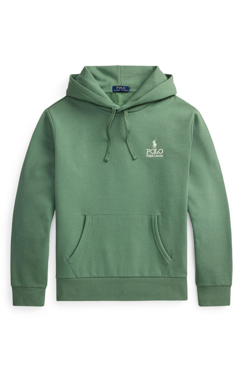 Polo Ralph Lauren Logo Embroidered Cotton Blend Fleece Hoodie, Alternate, color, Fatigue