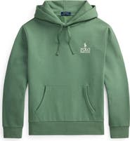 Polo Ralph Lauren Logo Embroidered Cotton Blend Fleece Hoodie