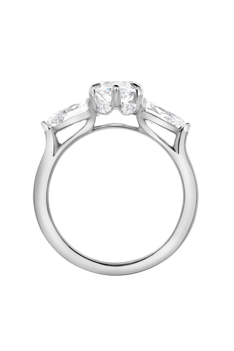 Fallon 3CT Marquise & Pear Three Stone Lab Diamond Ring 14K Gold, Alternate, color, 14K White Gold