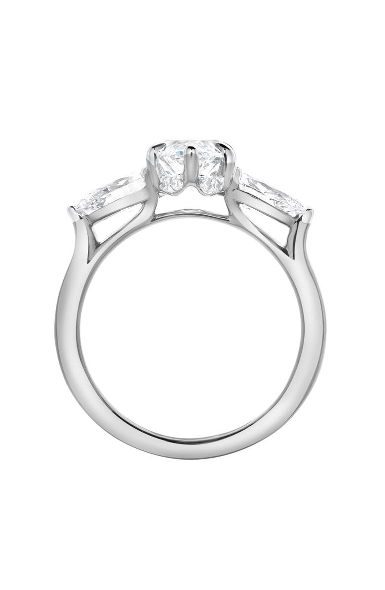 LuvMyJewelry Fallon 3CT Marquise & Pear Three Stone Lab Diamond Ring 14K Gold, Alternate, color, 14K White Gold