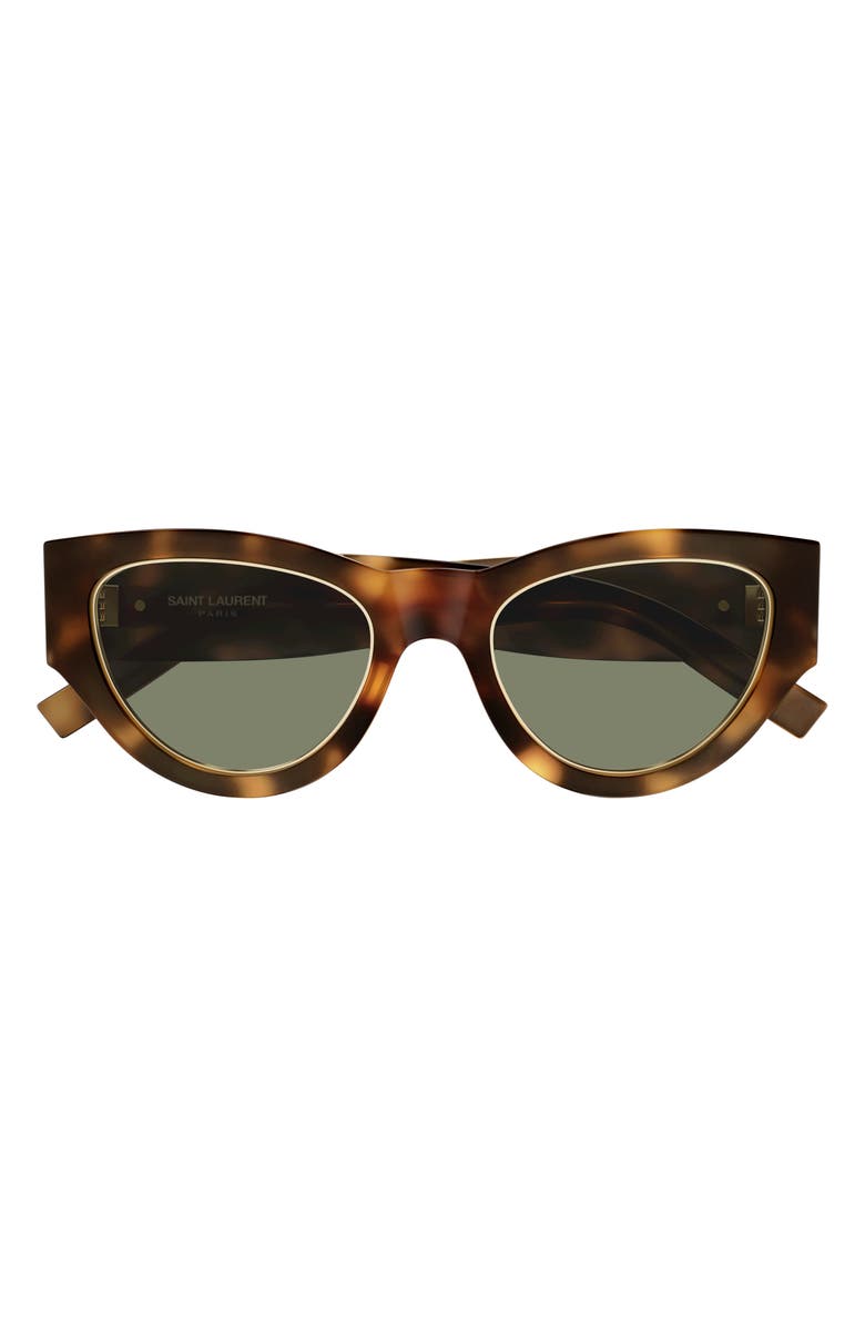 Saint Laurent SL M94 52mm Cat Eye Sunglasses, Main, color, Havana