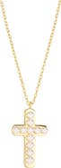 ATHRA LUXE Simulated Pearl Cross Pendant Necklace