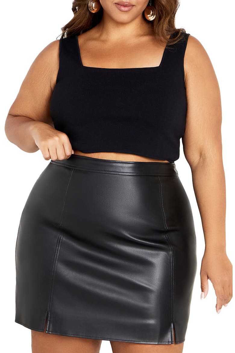 Lanie Compact Knit Top, Main, color, BLACK
