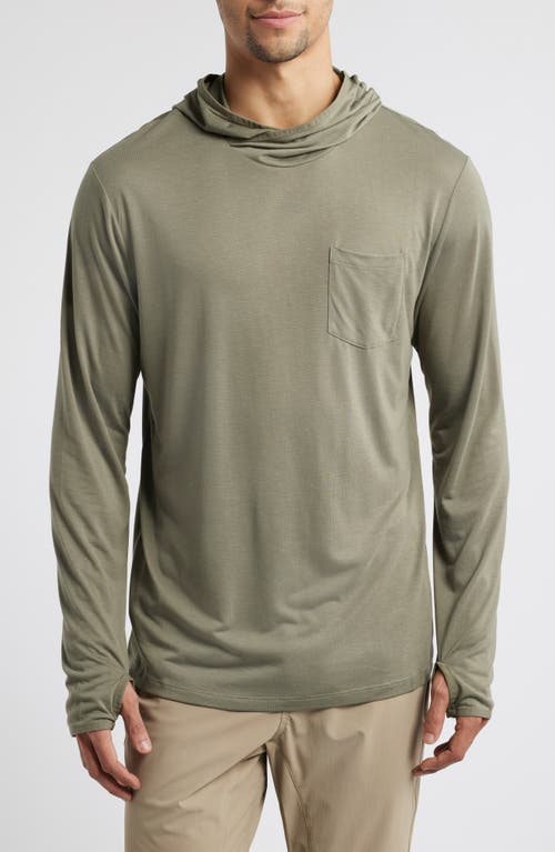 Free Fly Camouflage Lightweight Upf 20+ Hoodie In Fatigue