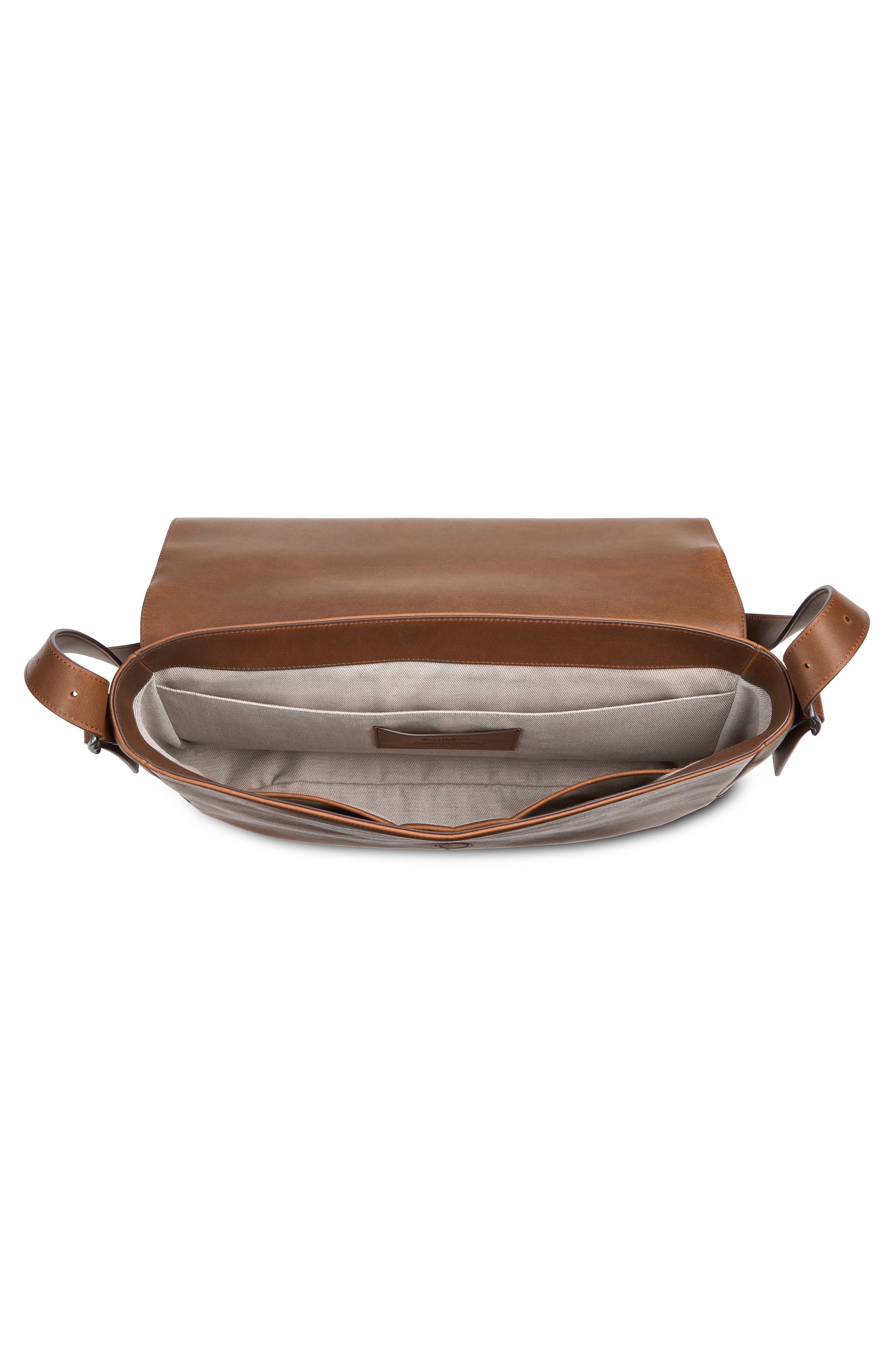 Runwell Leather Messenger Bag, Alternate, color, MEDBROWN