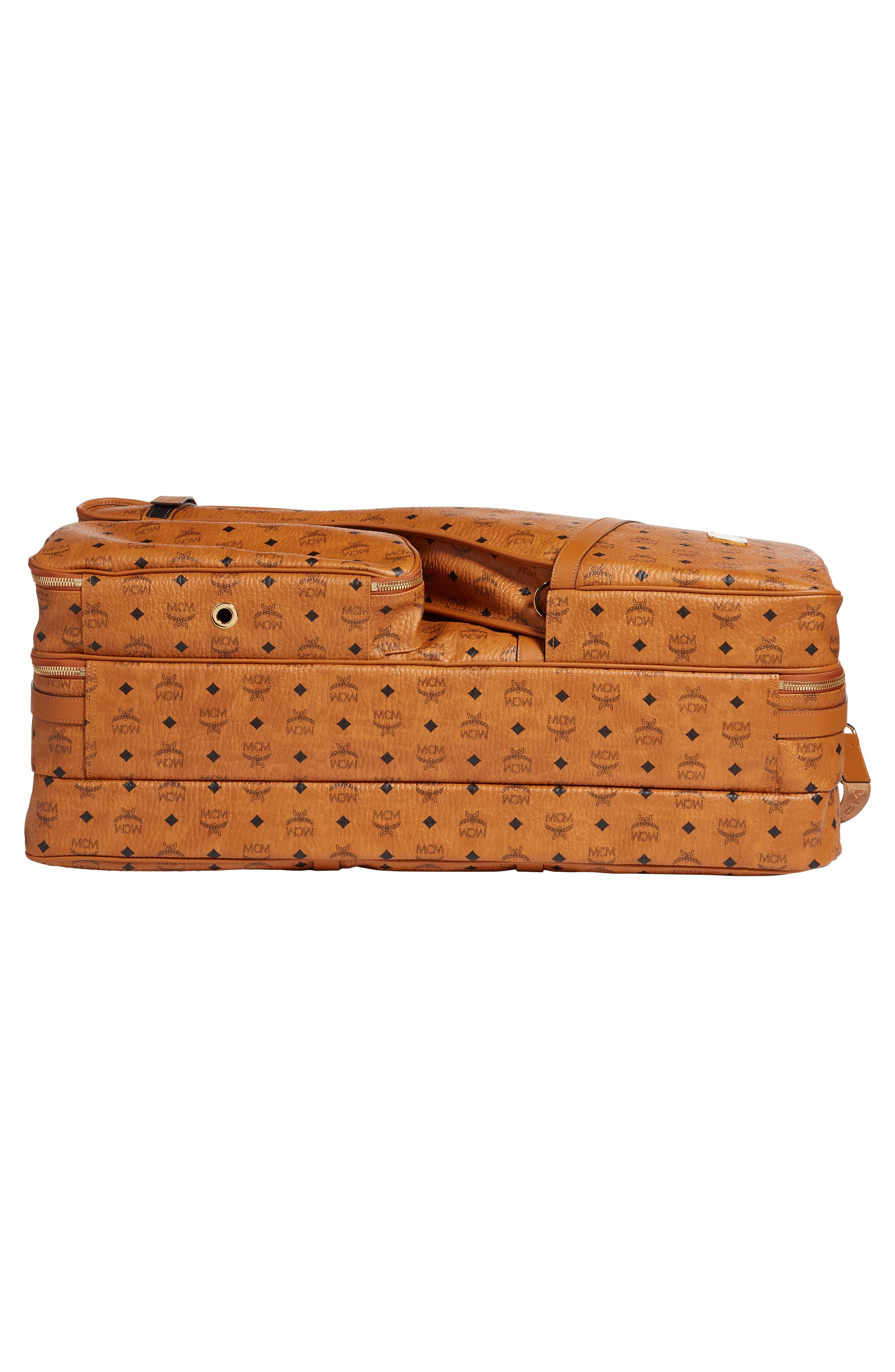 MCM Vintage Visetos Coated Canvas Tennis Bag, Alternate, color, 