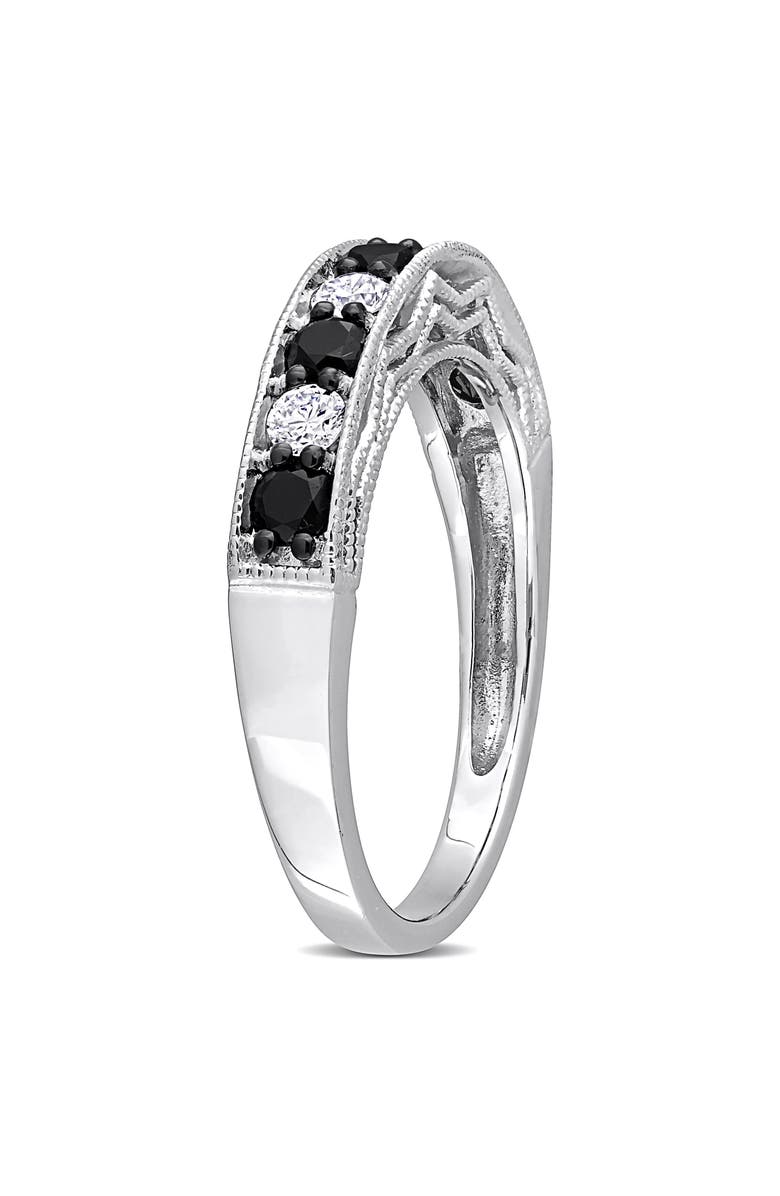 DELMAR Black & White Diamond Band Ring - 0.63ctw, Alternate, color, Black