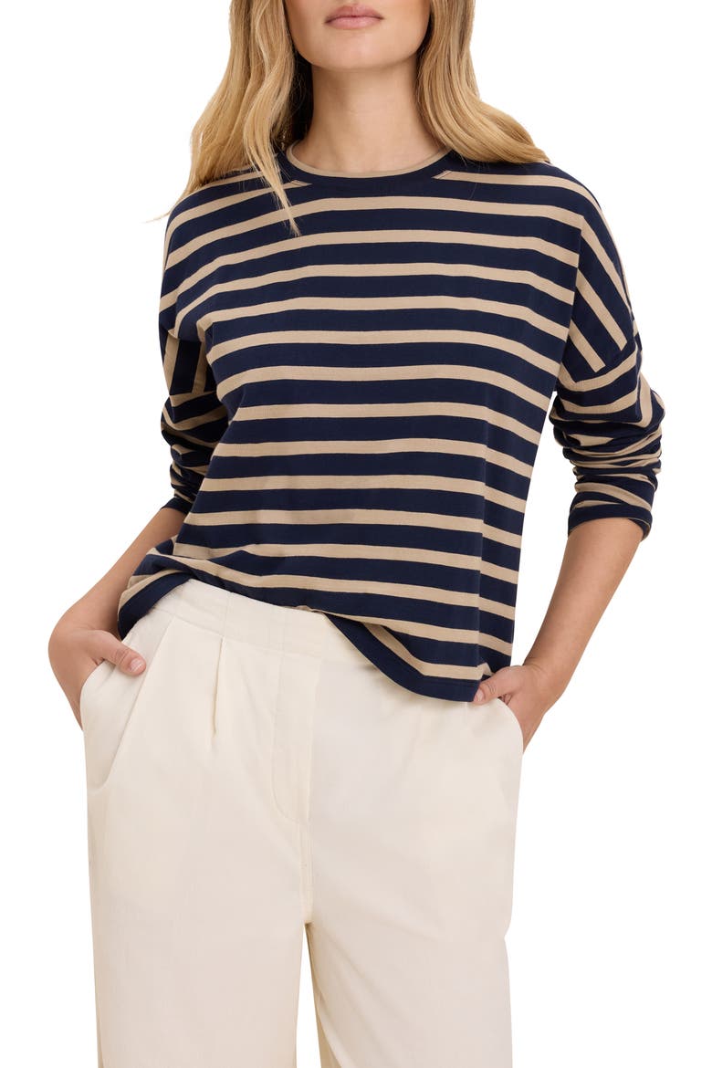 Soft Striped T-Shirt, Main, color, INDIGO MULTI