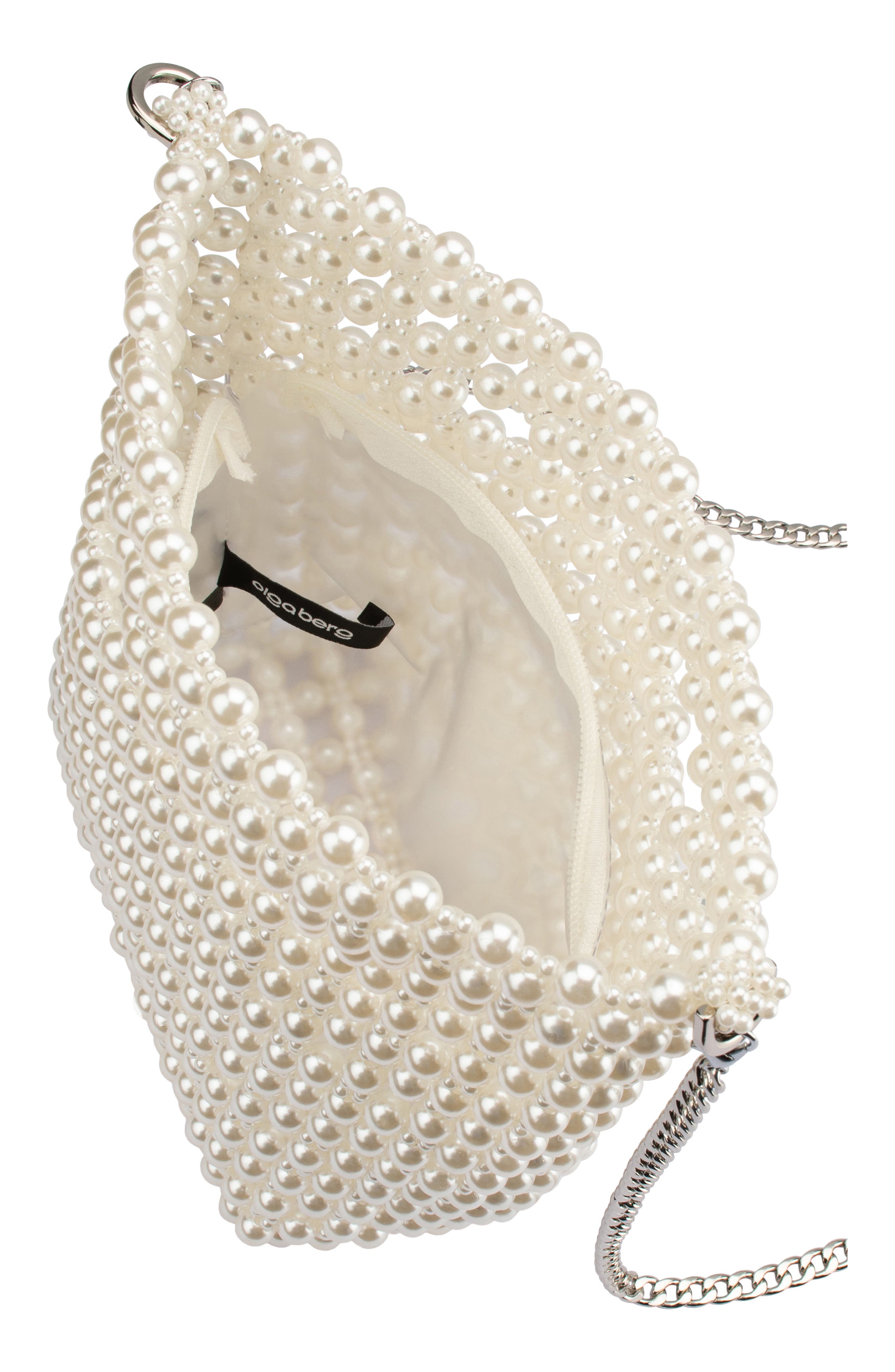 Olga Berg Tilda Faux Pearl Grab Bag, Alternate, color, Pearl