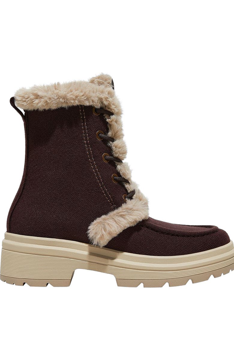 VIVAIA Faux Fur Water-Repellent Lightweight Warm Boots, Alternate, color, Dark Chocolate