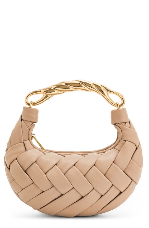 Orla Woven Faux Leather Clutch
