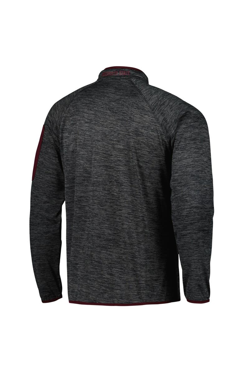 COLOSSEUM Men's Colosseum Black Mississippi State Bulldogs Amnesia Lightweight Quarter-Zip Pullover, Alternate, color,