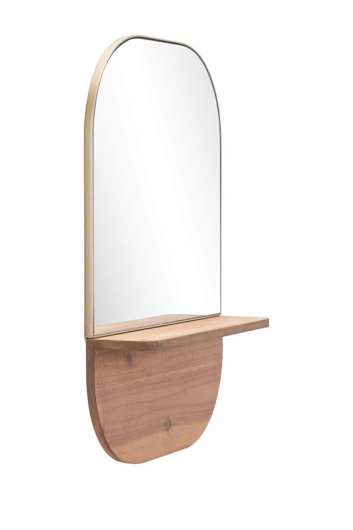 ZUO MODERN Meridian Shelf Mirror - Gold & Brown | Nordstromrack