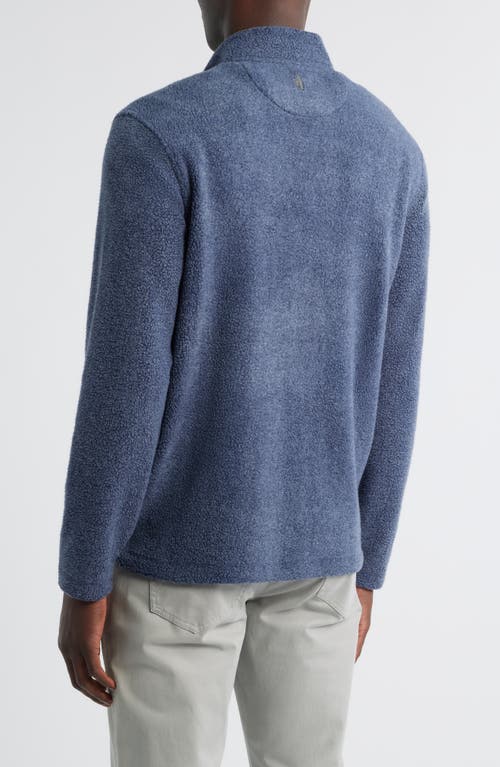 Johnnie-o Dion Fleece Half Zip Pullover In Blue