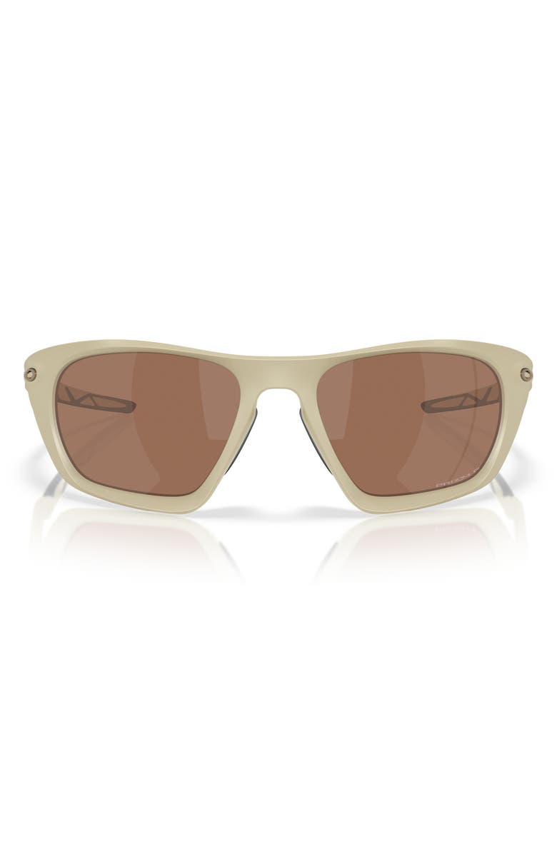 Oakley Lateralis 60mm Prizm<sup>™</sup> Polarized Rectangular Sunglasses, Main, color, Bone