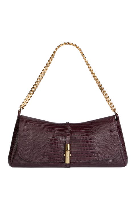 Embossed Leather Metropolis Bag