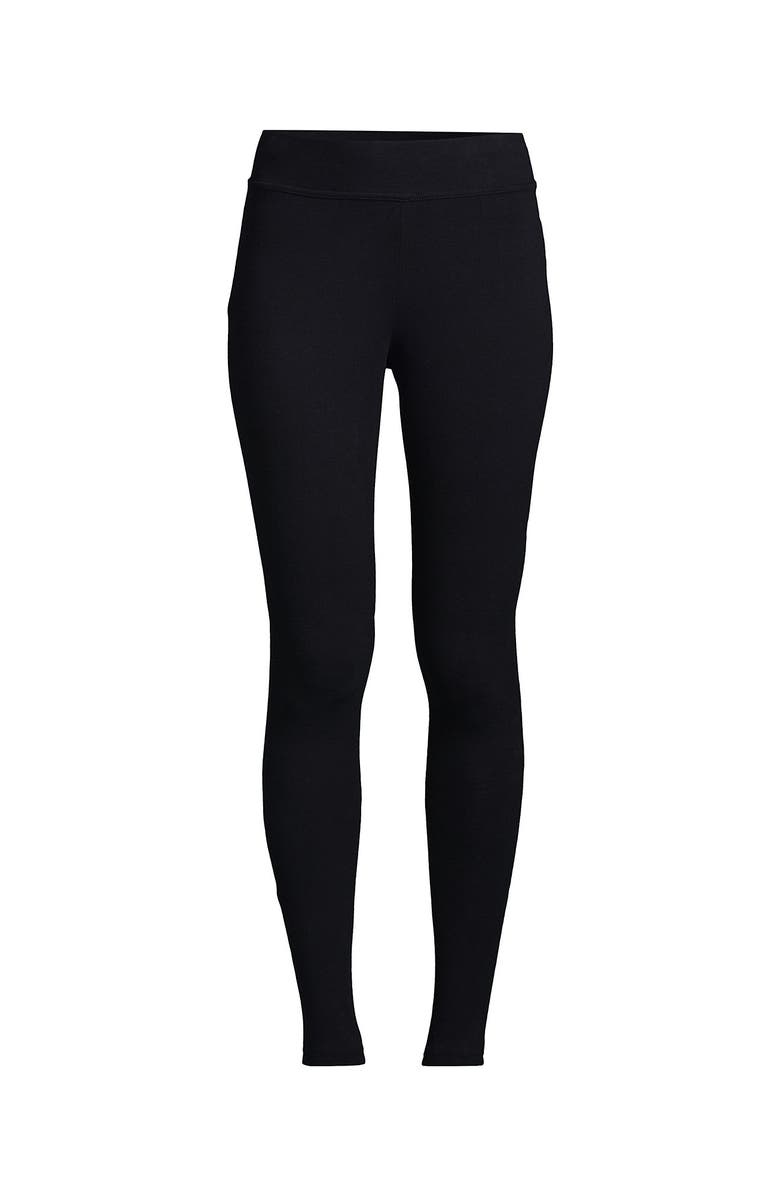 Lands' End Starfish Mid Rise Knit Leggings, Alternate, color, Black