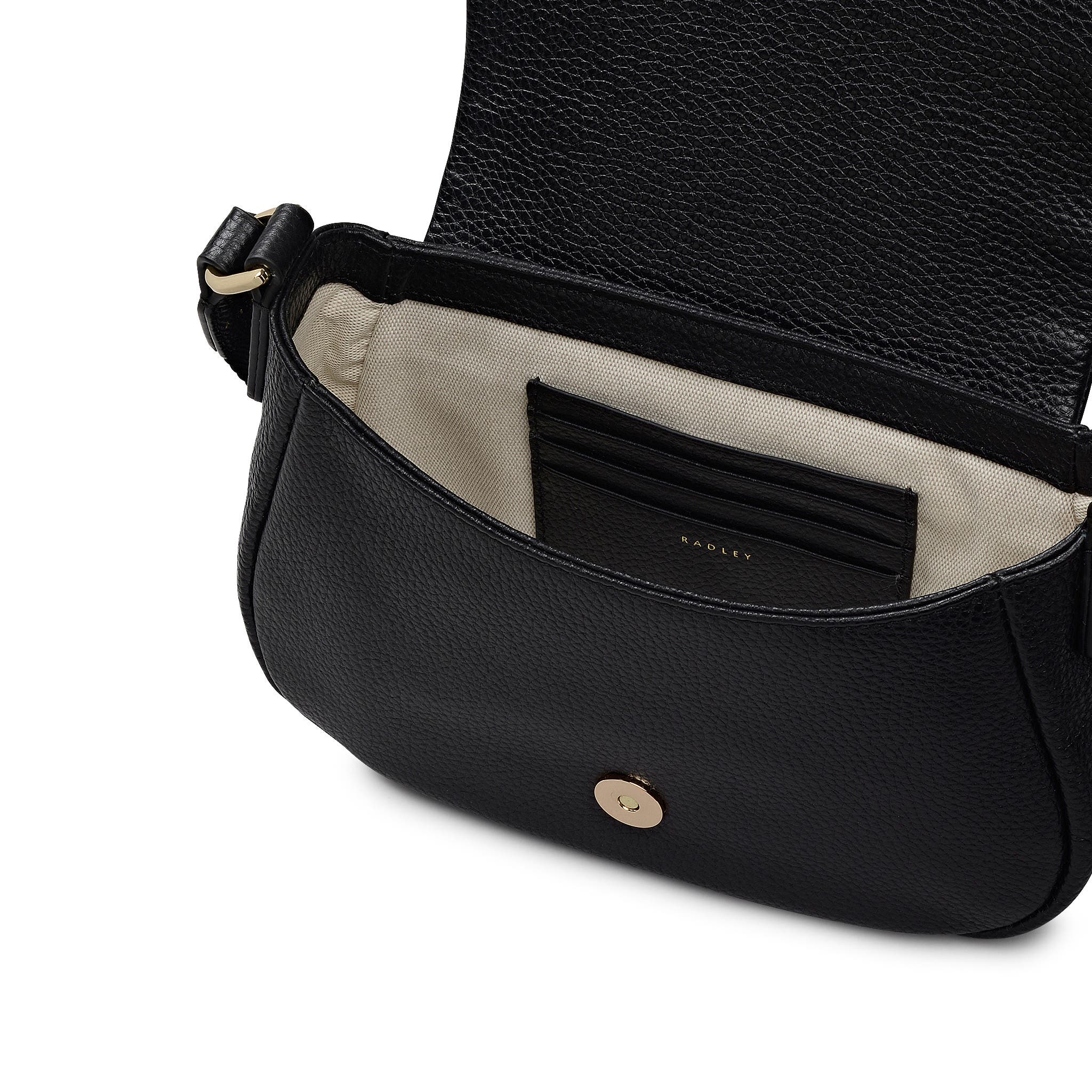 Radley Lulworth Road Mini Flapover Crossbody Bag, Alternate, color, Black